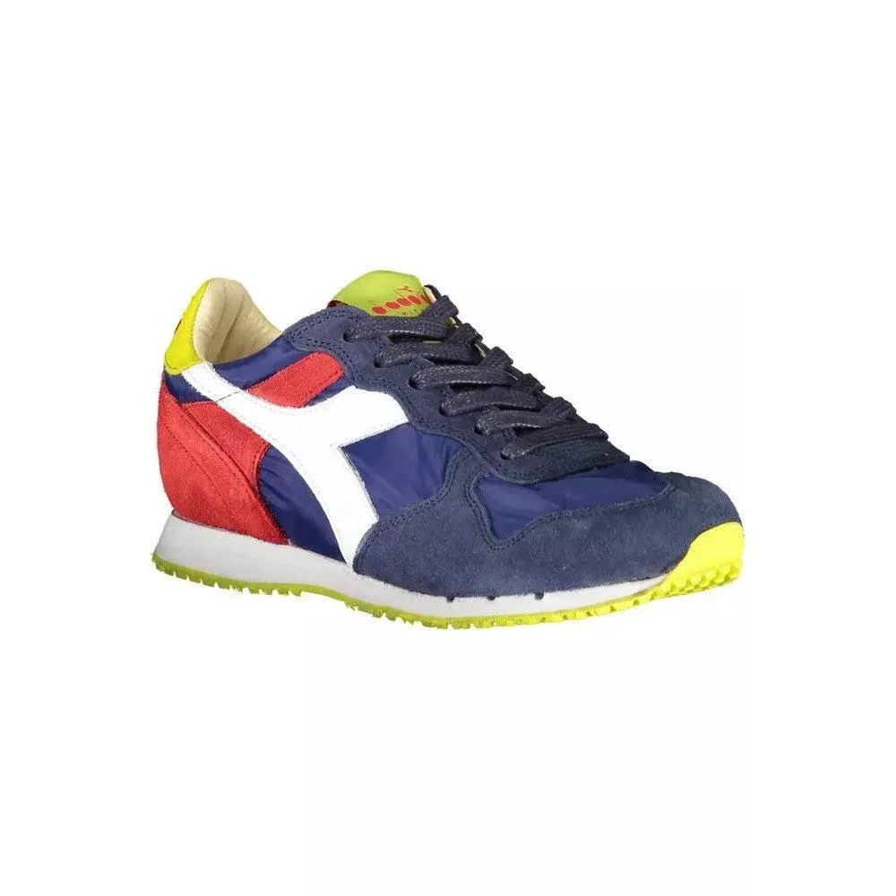 Diadora Elegant Blue Contrasts Lace-Up Sneaker