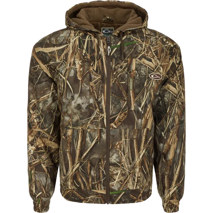 DRAKE MEN'S MST Waterproof Full Zip Jacket w/ Hood - Realtree Max-7 DW2780-038