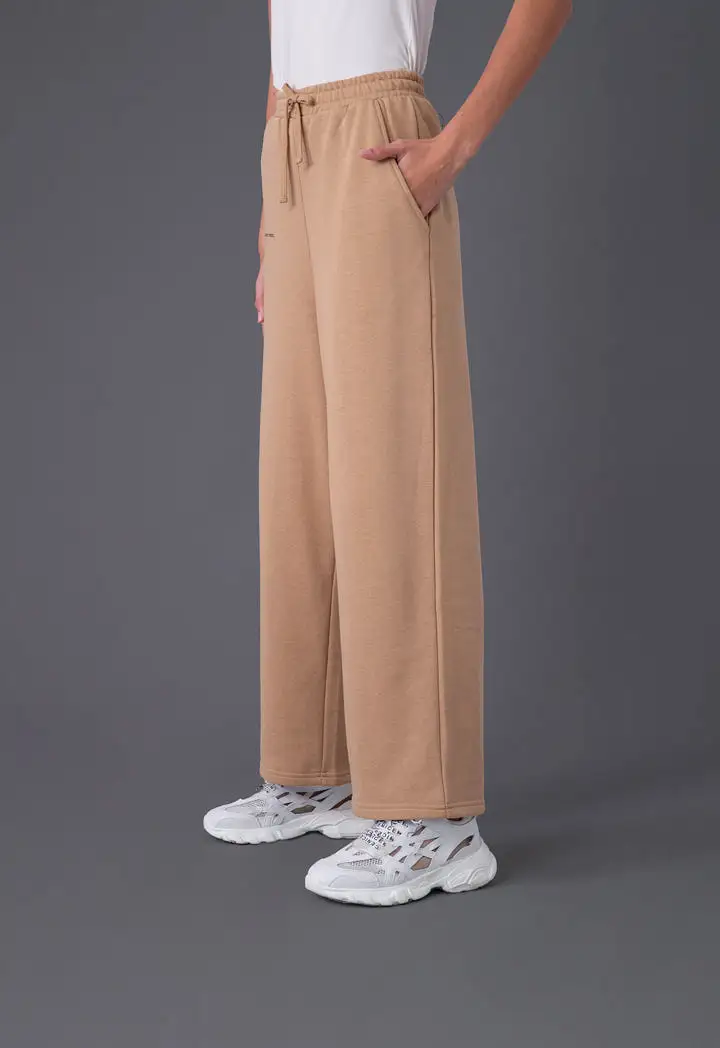 Drawstring Waist Wide Leg Pants