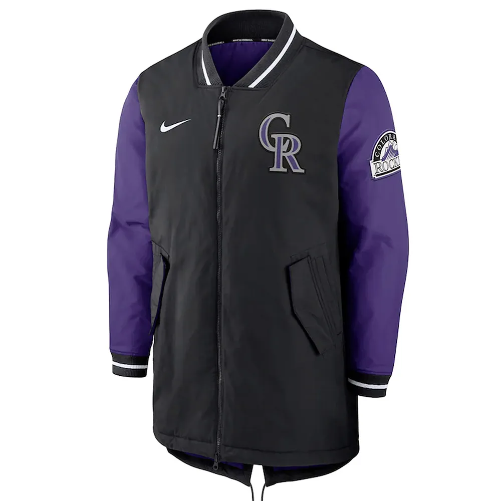 Dugout Performance Colorado Rockies Purple and Black Jacket