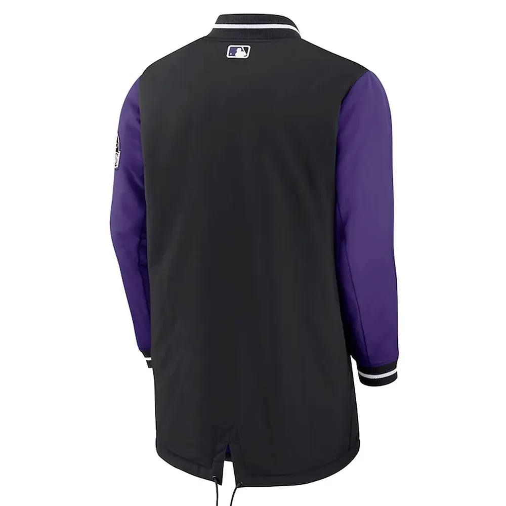 Dugout Performance Colorado Rockies Purple and Black Jacket