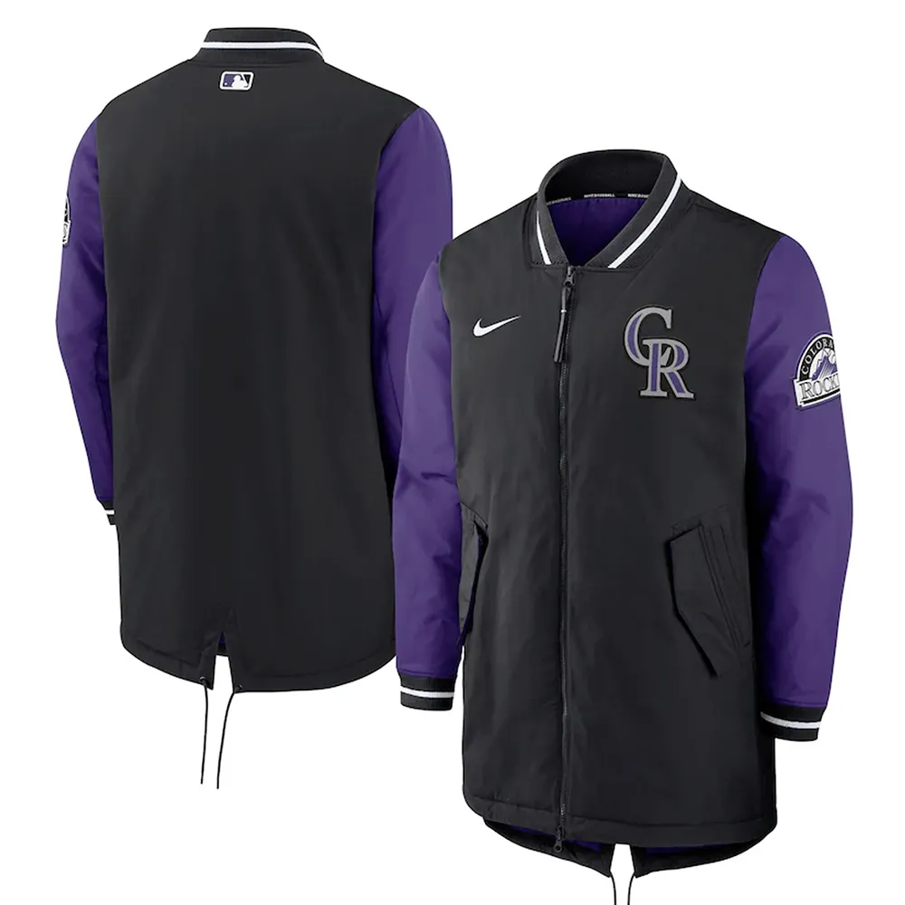 Dugout Performance Colorado Rockies Purple and Black Jacket