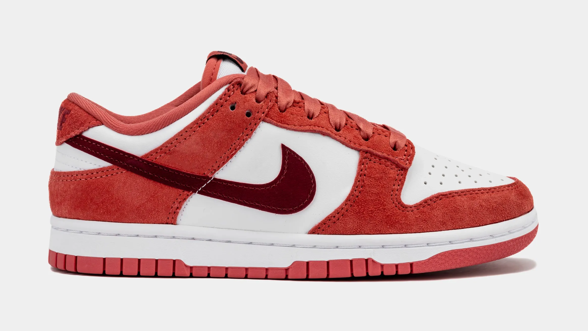 Dunk Low Valentines Day Womens Lifestyle Shoes (White/Team Red/Adobe/Dragon Red)