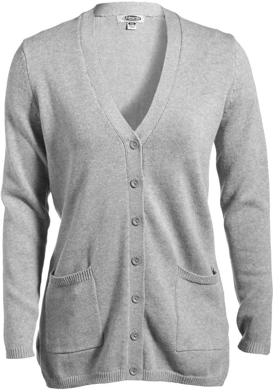 Edwards Ladies V-Neck Long Cardigan Sweater