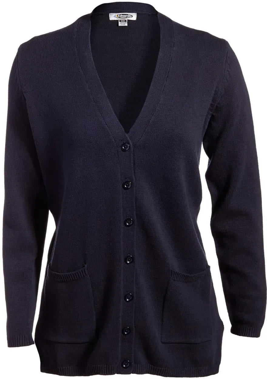 Edwards Ladies V-Neck Long Cardigan Sweater