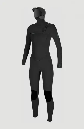 Epic 6/5/4mm Chest Zip Full Wetsuit with Hood | BLACK/BLACK