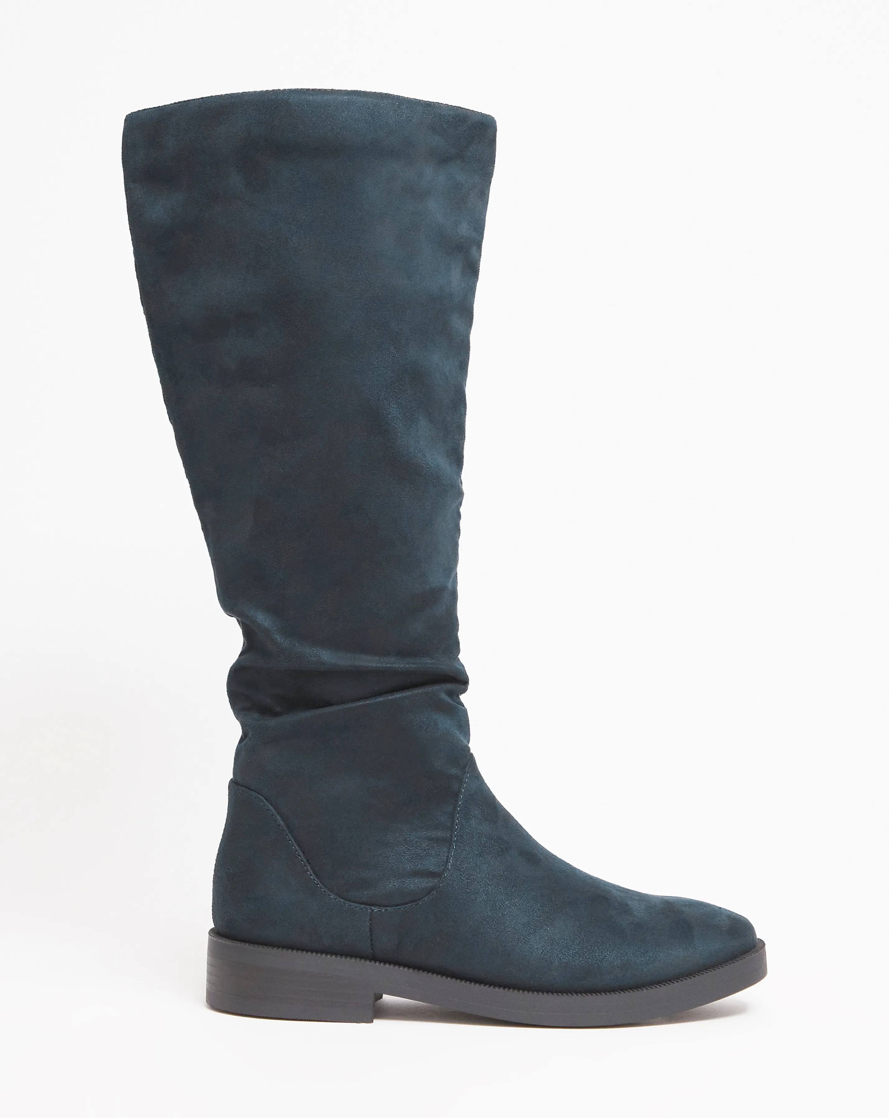 Evren Ruched Boot Standard D Fit Standard Calf | Simply Be