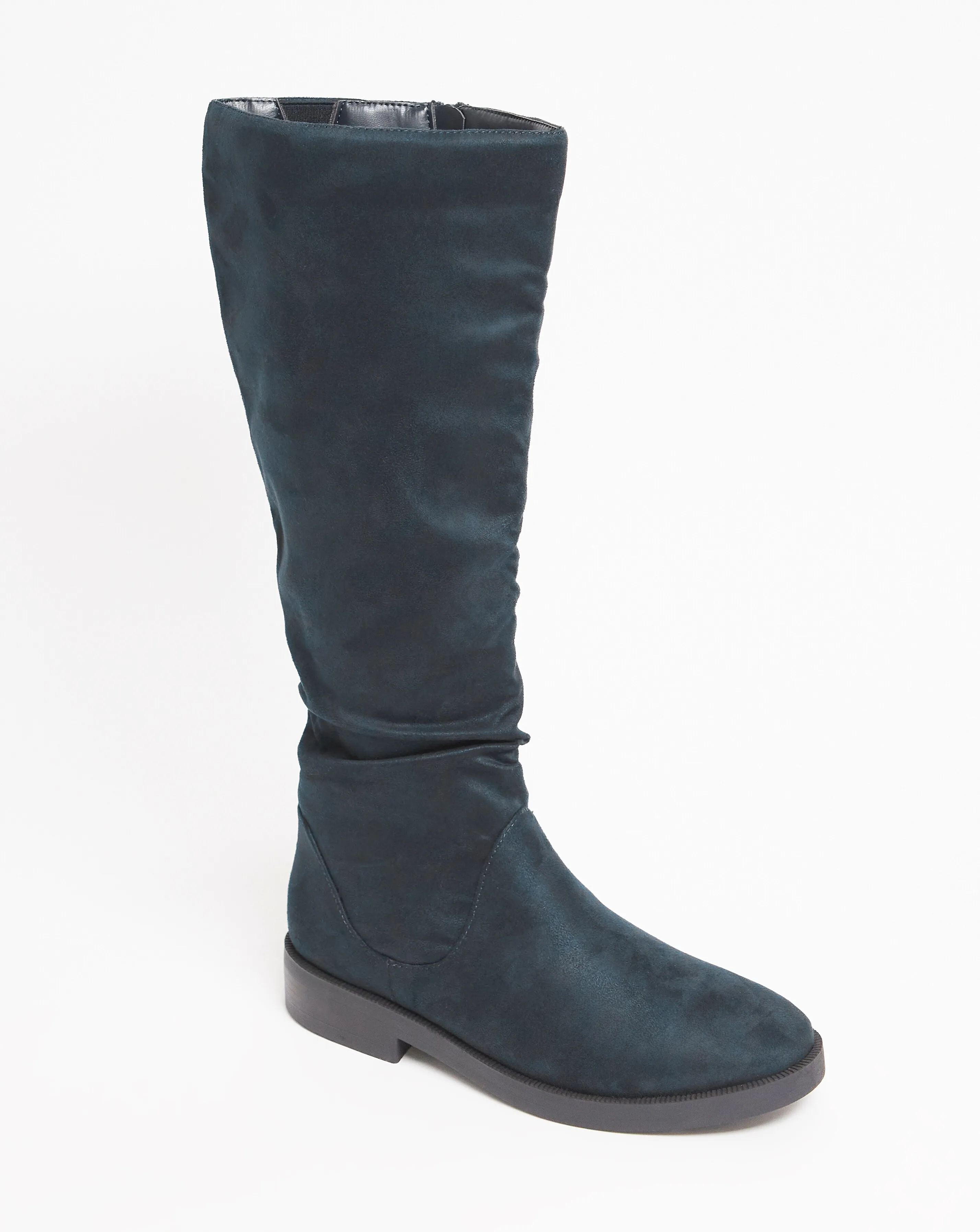 Evren Ruched Boot Standard D Fit Standard Calf | Simply Be