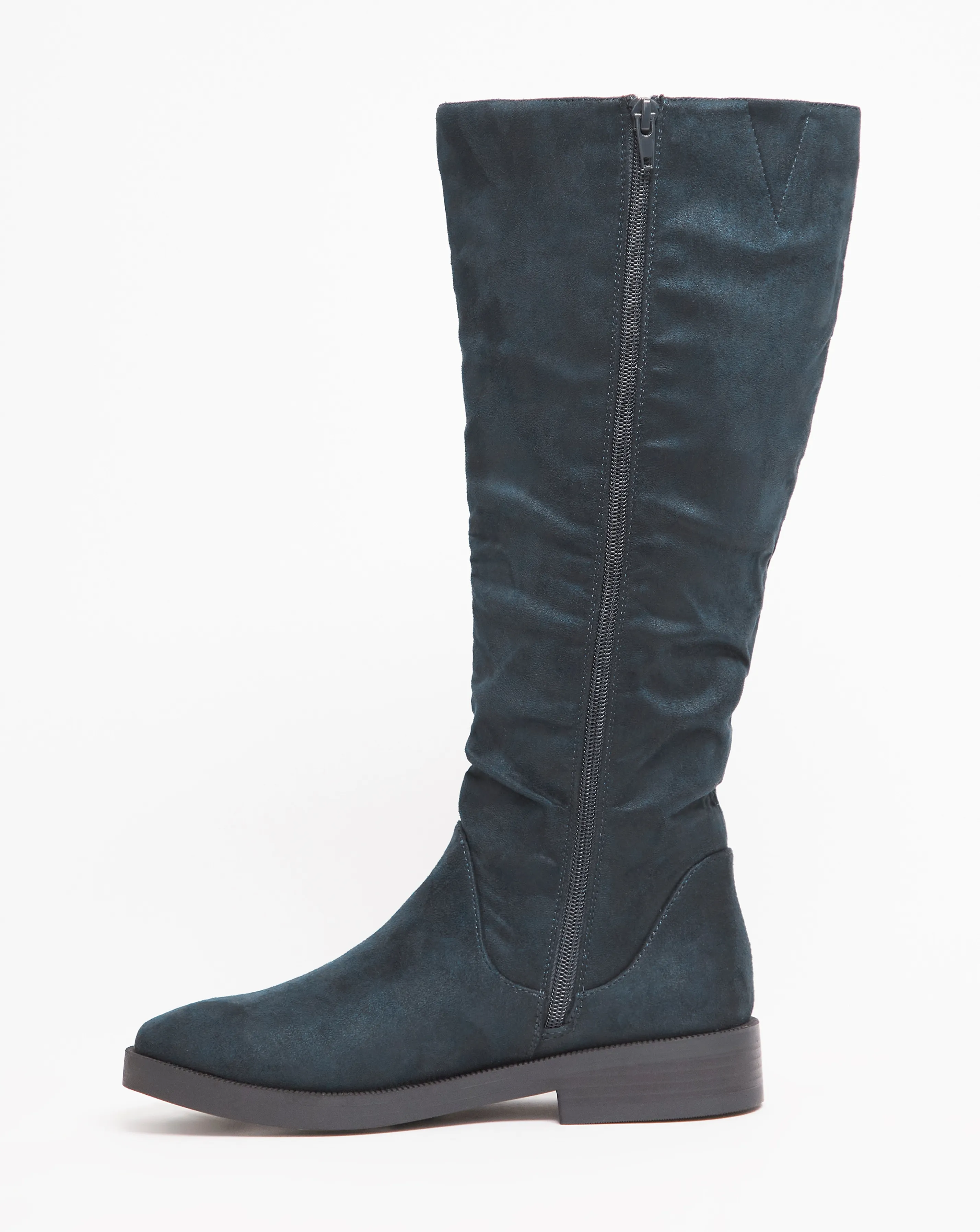 Evren Ruched Boot Standard D Fit Standard Calf | Simply Be