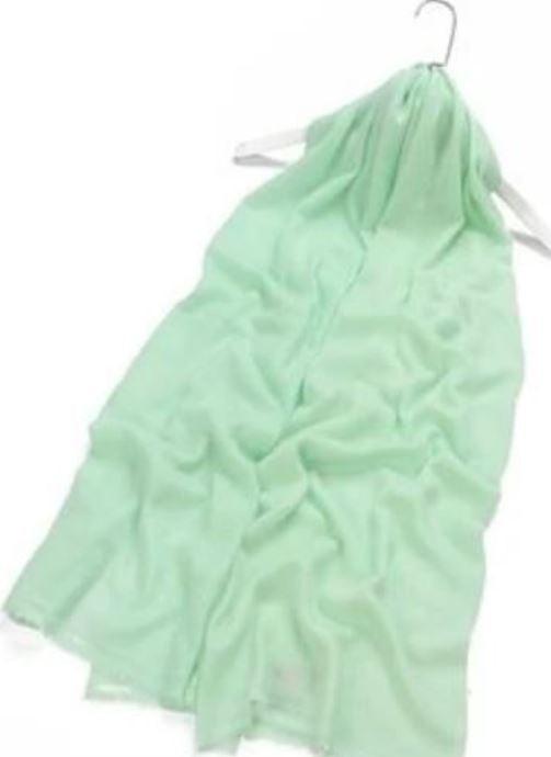 FABUCCI Mint Green Pure Cashmere Scarf