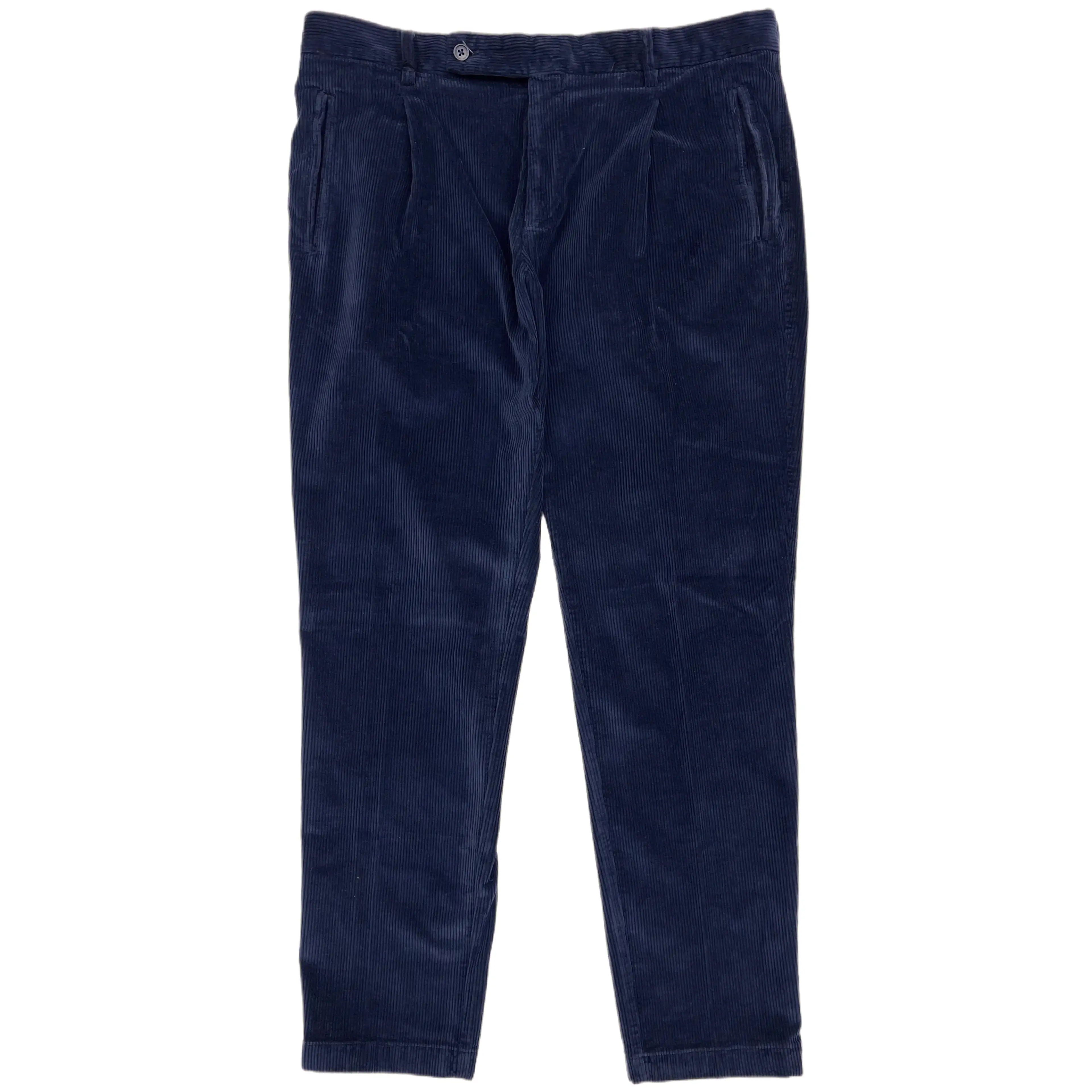 FRESH Corduroy Pleated Chino Pants In Navy