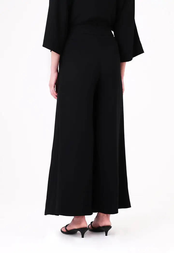 Front Pleated Wide Leg Trouser