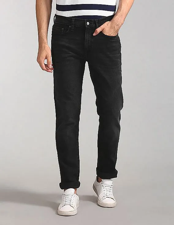 GAP Men Black Slim Fit Dark Wash Jeans