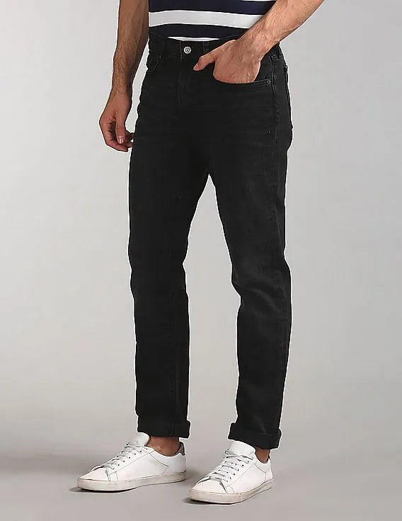 GAP Men Black Slim Fit Dark Wash Jeans