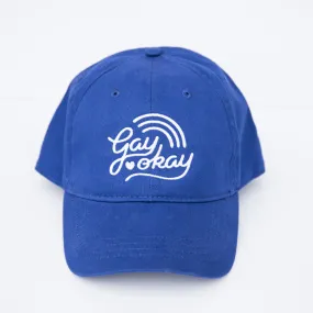 Gay Okay Dad Hat - Royal Blue