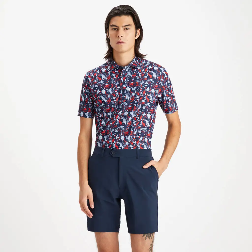 G/FORE PALM FRONDS TECH PIQU SLIM FIT POLO