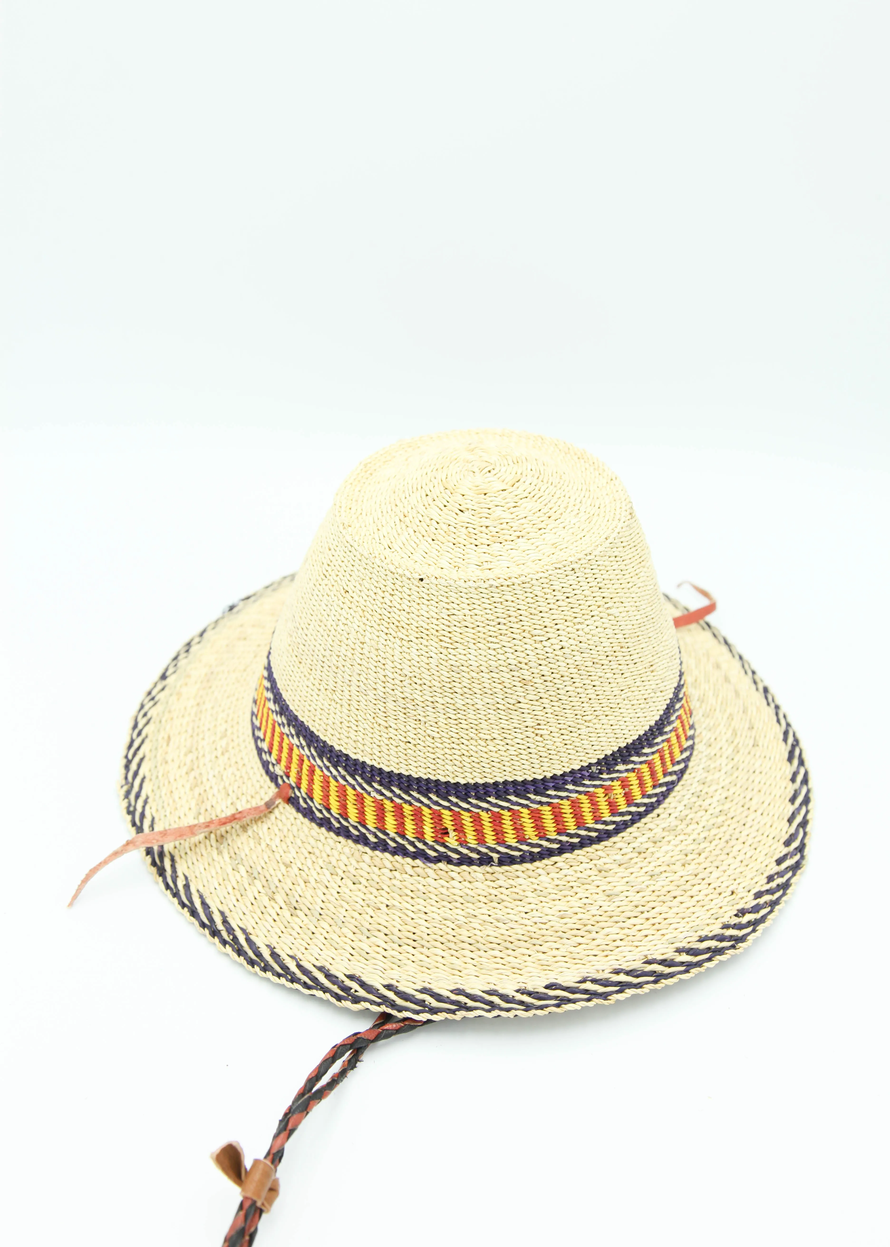 Ghanaian Elephant Grass Hat Small - Assorted