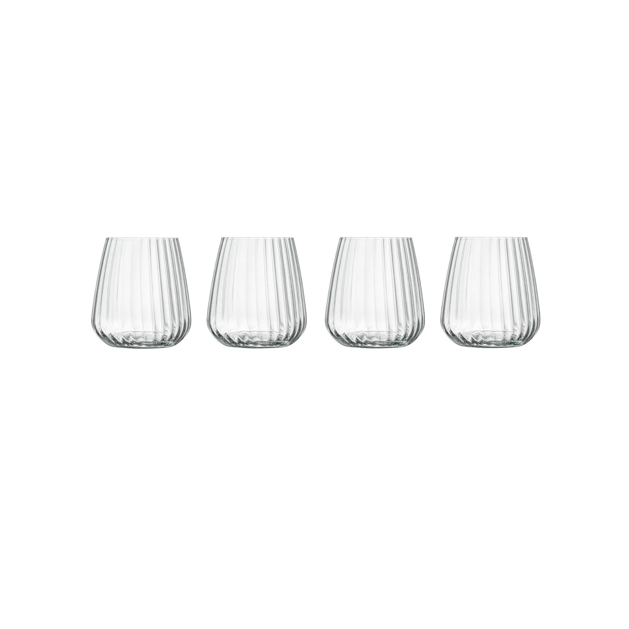 Glassware | Optica Stemless Glasses - Dishwasher Safe, 450 ml - Pack of 4 | Luigi Bormioli