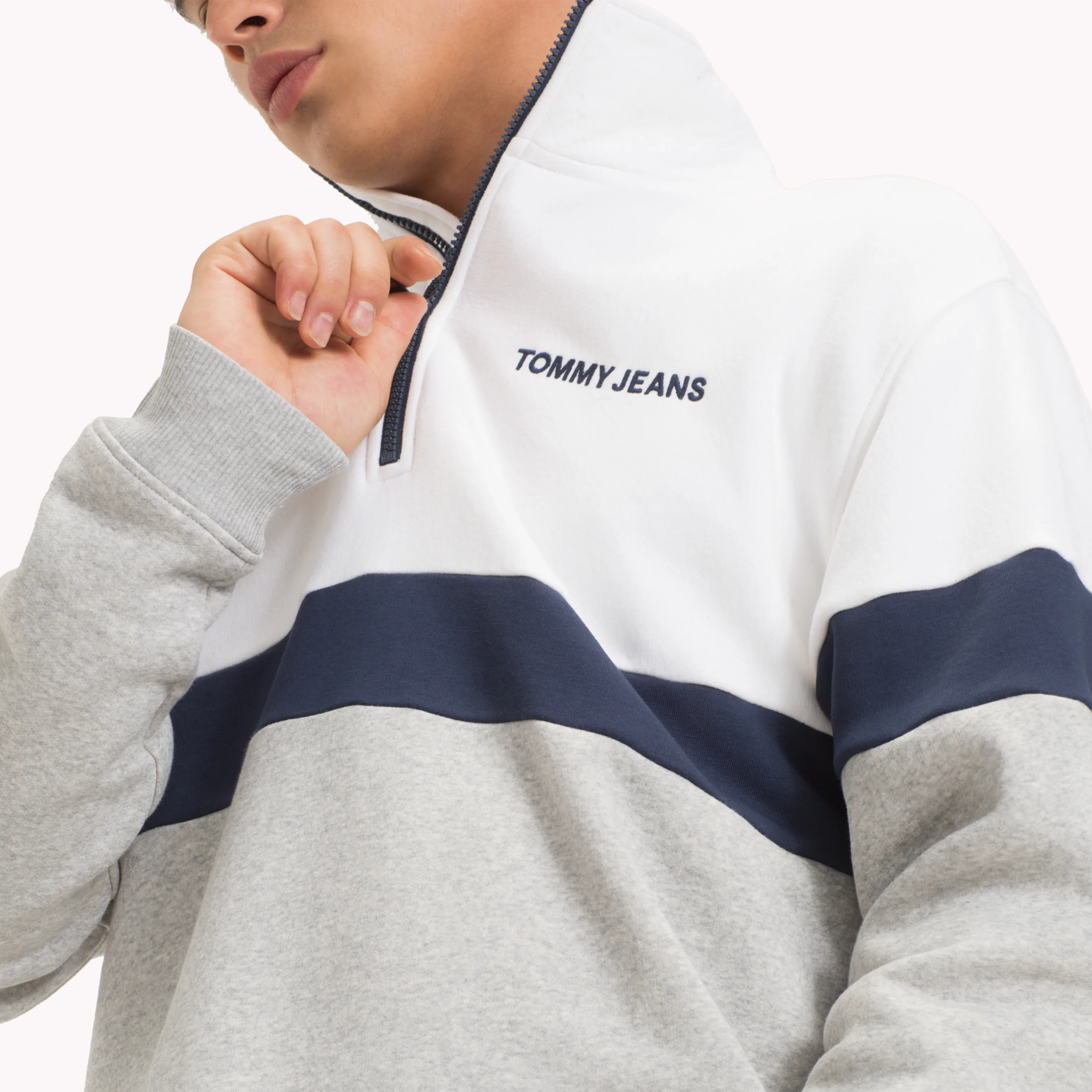 Grey Retro Mock Neck Jumper | Sweatshirts & Hoodies | Tommy Hilfiger