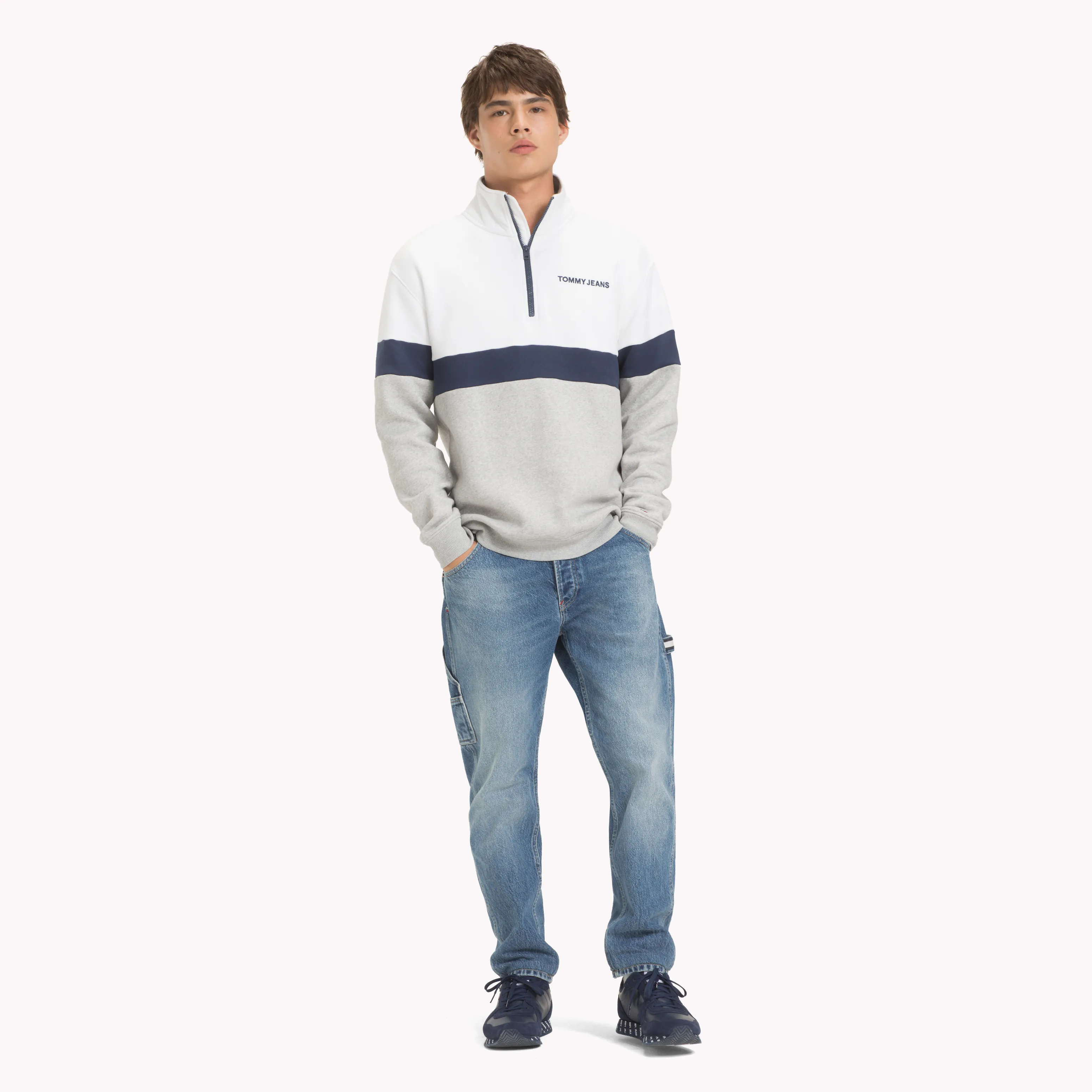 Grey Retro Mock Neck Jumper | Sweatshirts & Hoodies | Tommy Hilfiger