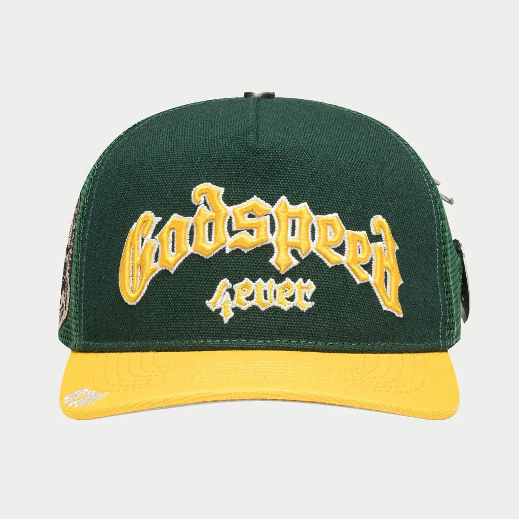 GS FOREVER TRUCKER HAT (GREEN/YELLOW)