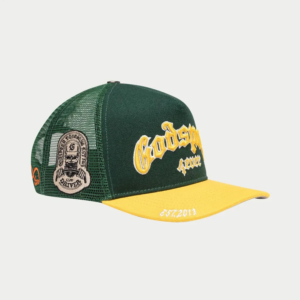 GS FOREVER TRUCKER HAT (GREEN/YELLOW)