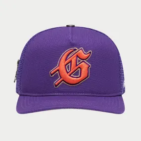 GS LOGO TRUCKER HAT (PURPLE/ORANGE)