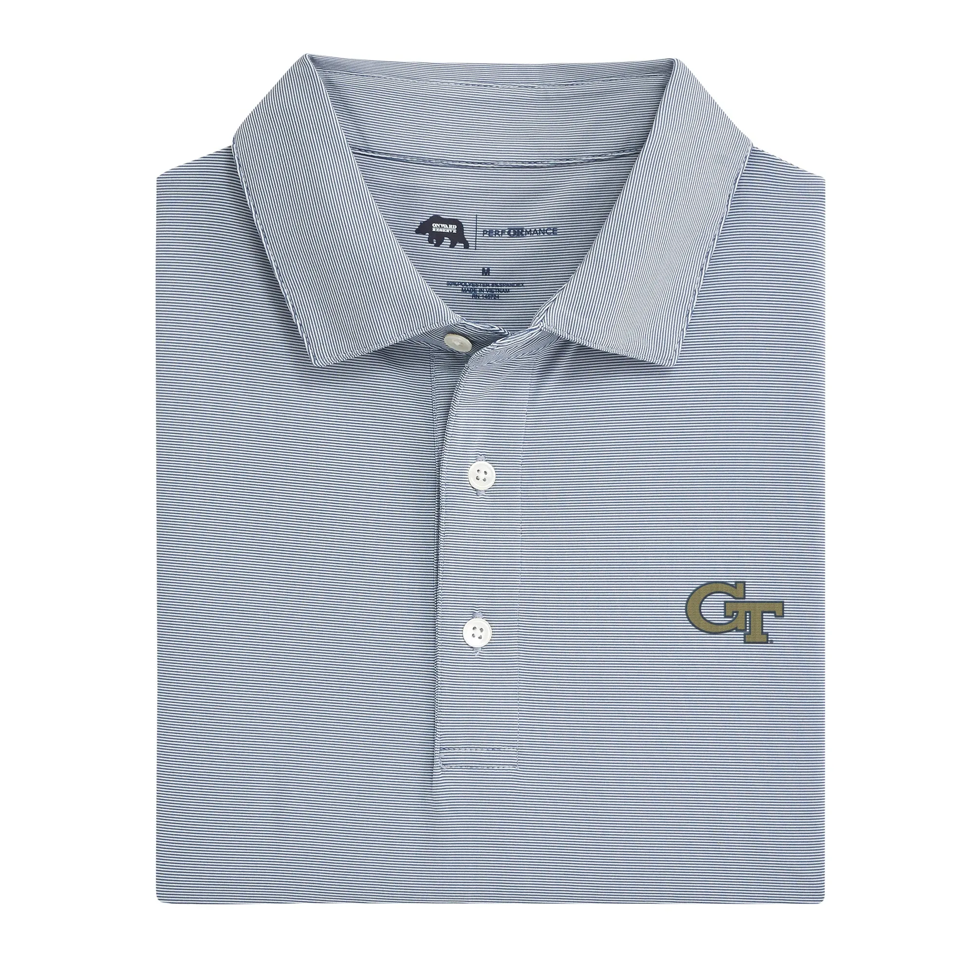 Hairline Stripe Georgia Tech Performance Polo