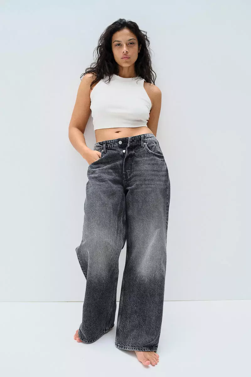 H&M Curvy Fit Baggy Low Jeans