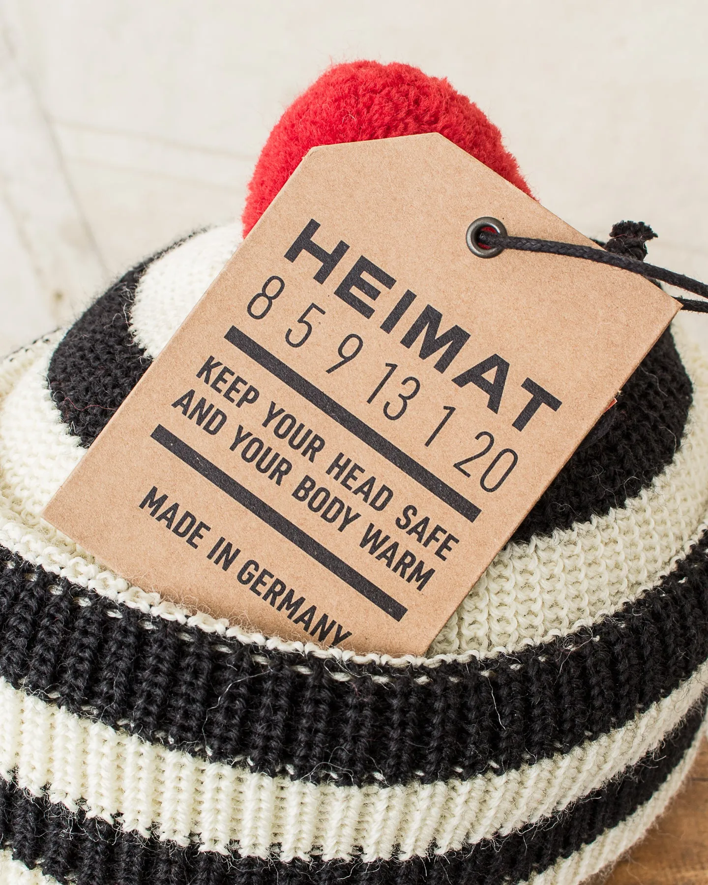 Heimat Jailhouse Mechanics Wool Hat Schwarz / Seashell / Red