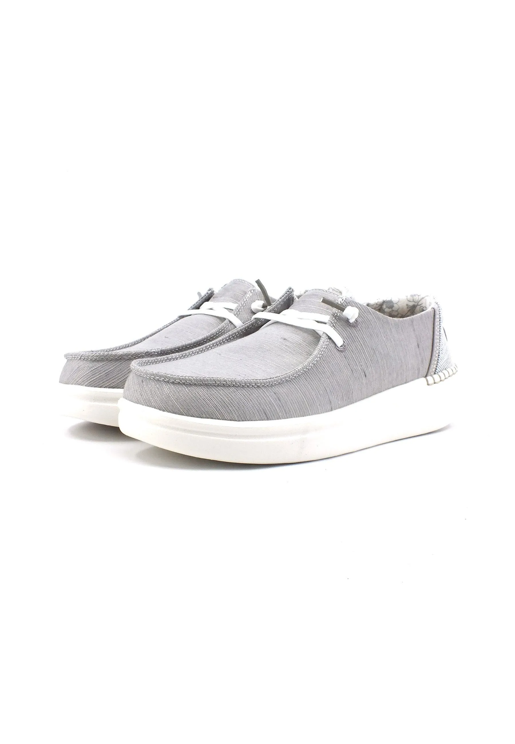 HEY DUDE Wendy Rise Sneaker Vela Donna Lunar Rock Grigio 40074-1HT