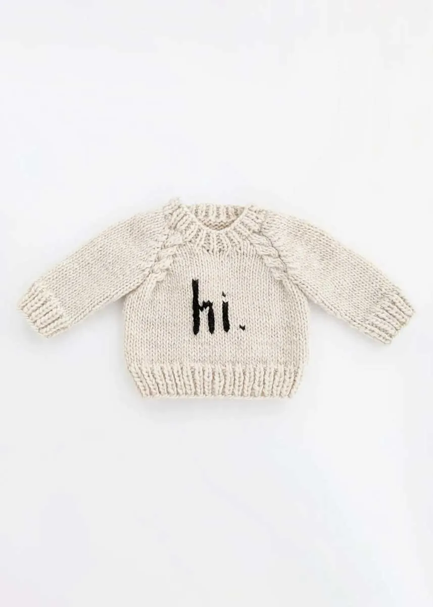 Hi. Crew Neck Sweater - Ivory