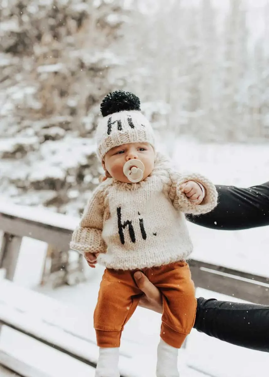 Hi. Crew Neck Sweater - Ivory