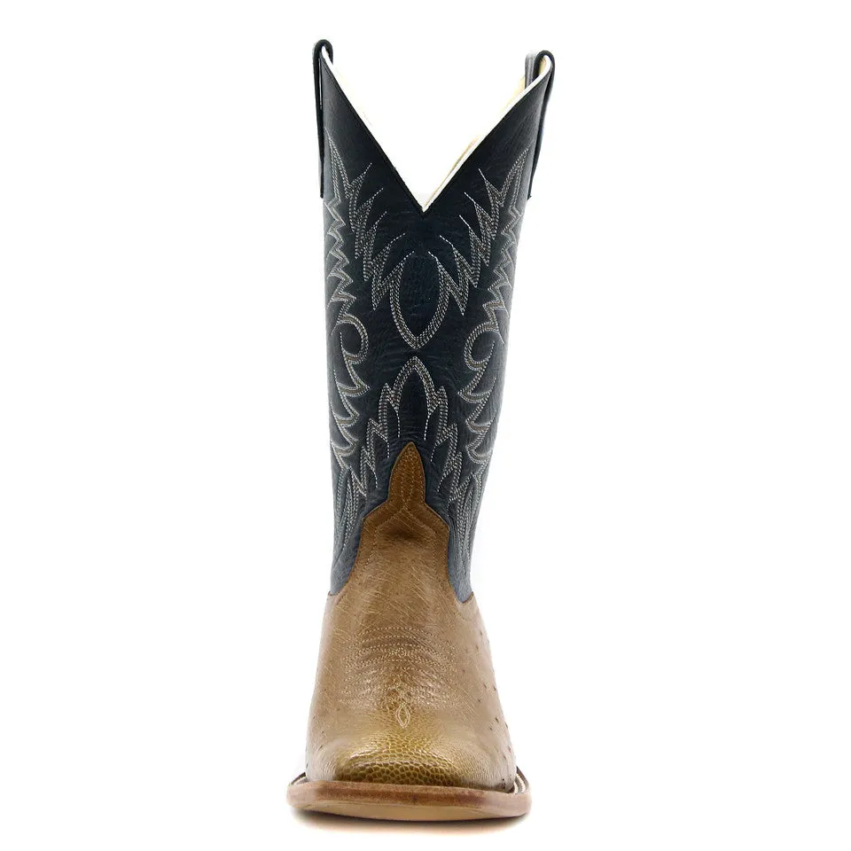 HorsePower Top Hand Antique Saddle Smooth Ostrich Men's Boot