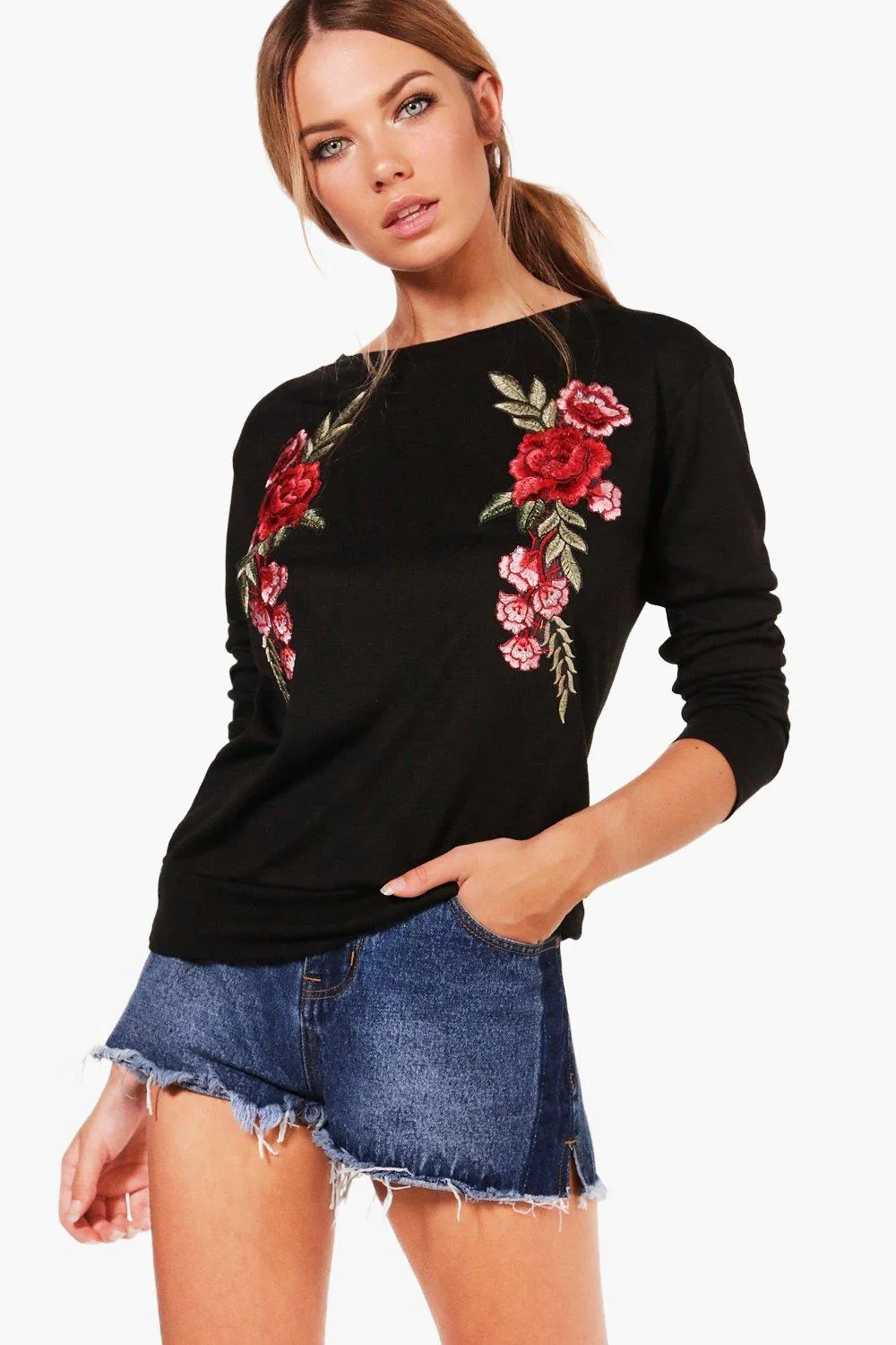 Jenny Floral Embroidered Sweater