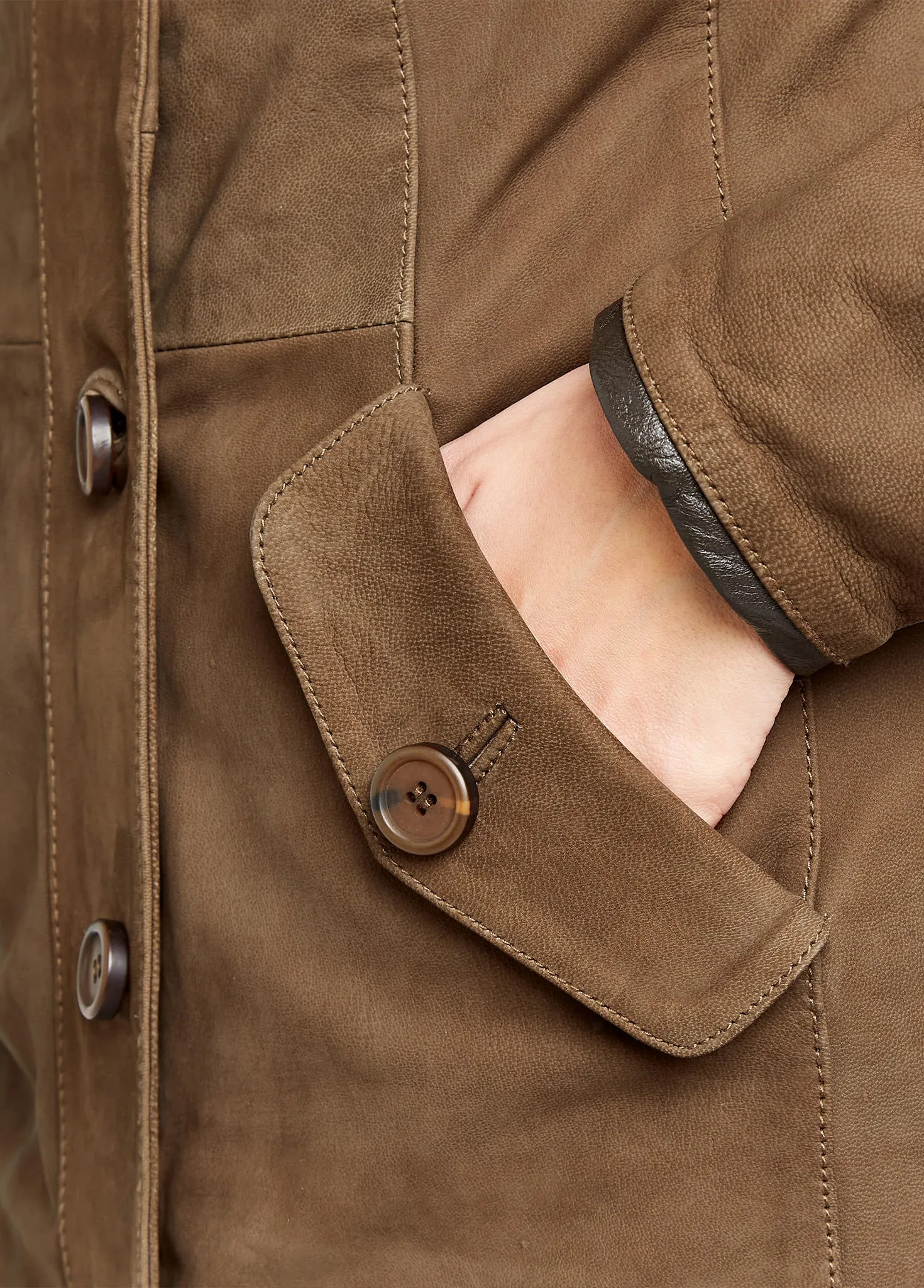 Joyce Leather Jacket - Walnut