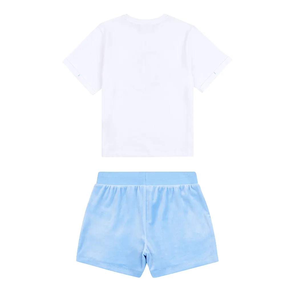 Juicy Couture Diamond Velour Tee/Short Set Junior