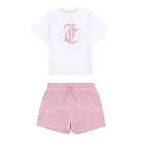 Juicy Couture Diamond Velour Tee/Short Set Junior