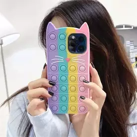 Kawaii Pastel Rainbow Cat Ears Sweet Phone Case SS1782