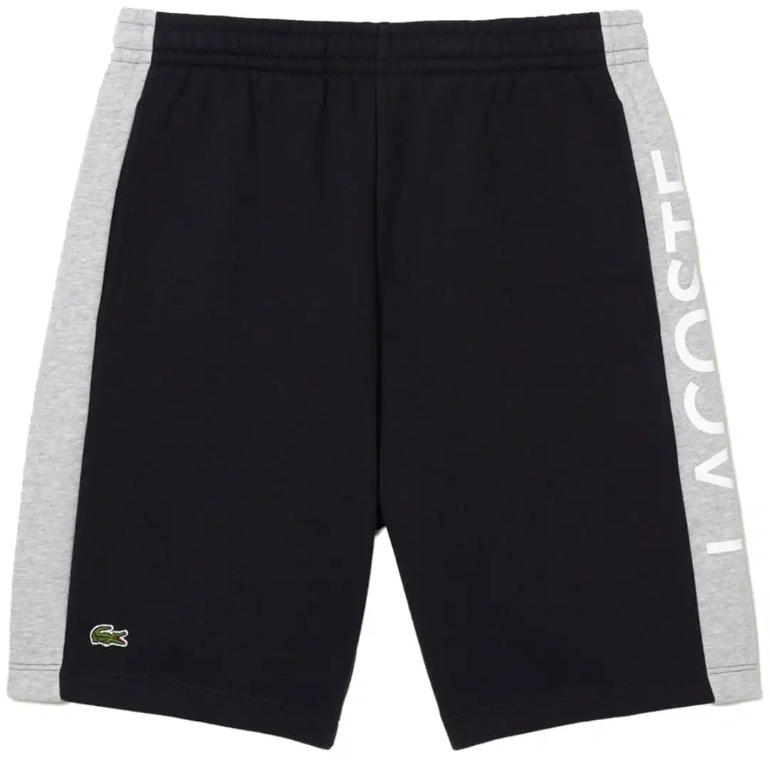 Lacoste Brushed Fleece Side Logo Short (Navy Blue/Grey Chine) GH8368-51