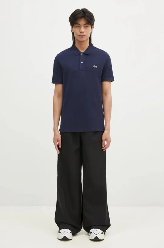 Lacoste cotton polo shirt PH4012 166 navy blue color