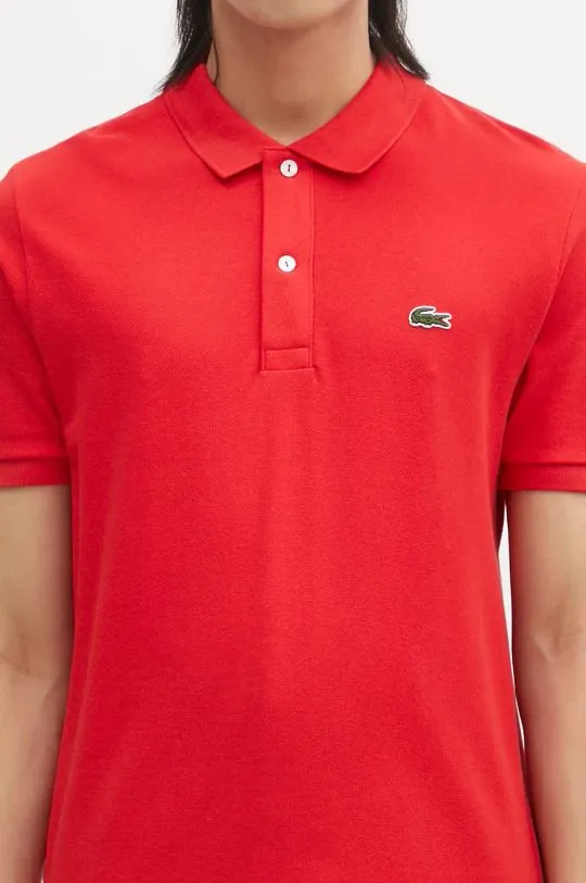 Lacoste cotton polo shirt PH4012 240 red color