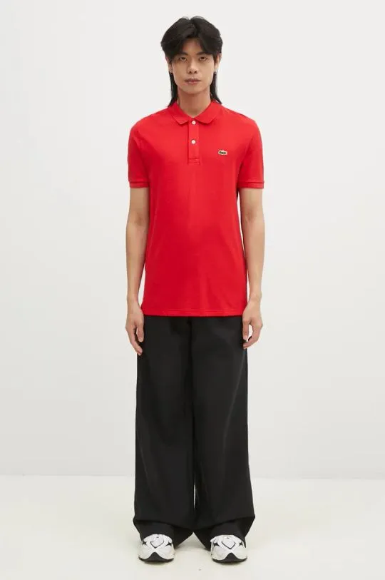 Lacoste cotton polo shirt PH4012 240 red color