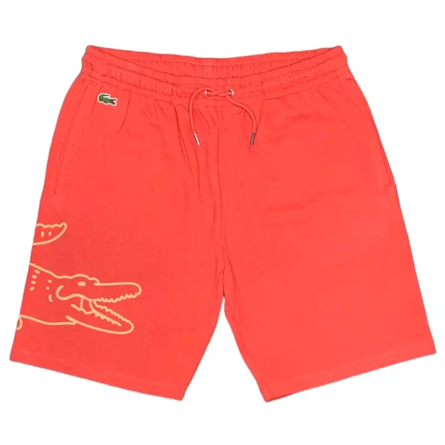 Lacoste Crocodile Print Organic Cotton Shorts (Red) CH3842