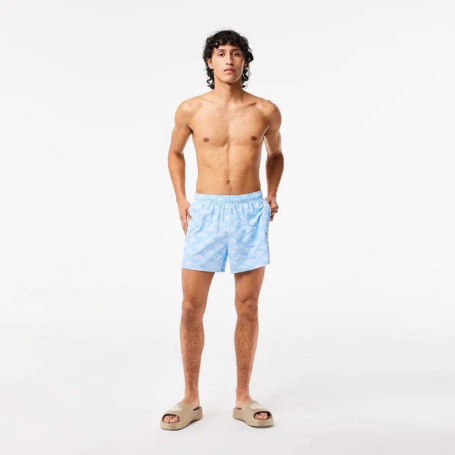 Lacoste Short de bain bleu bicolore