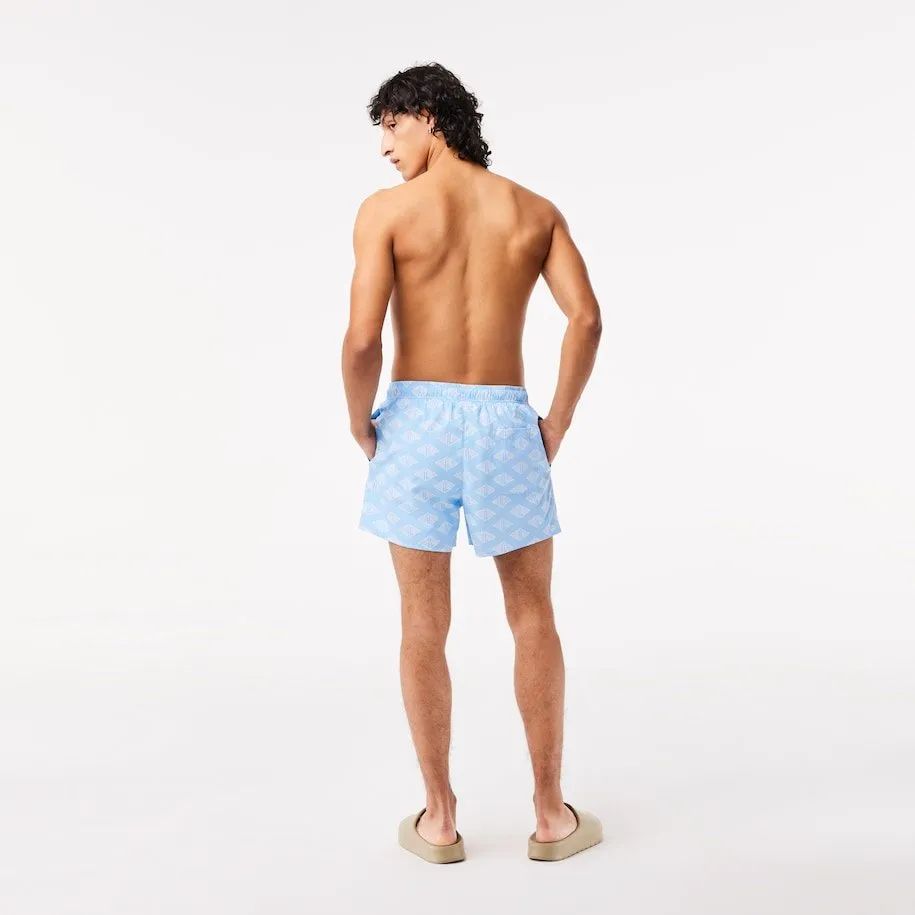 Lacoste Short de bain bleu bicolore