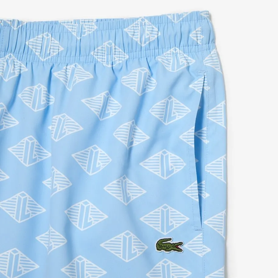 Lacoste Short de bain bleu bicolore