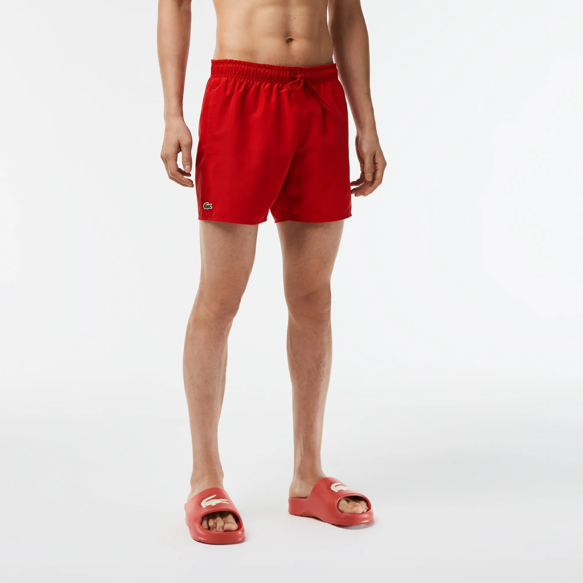 Lacoste Short de bain rouge léger à séchage rapide