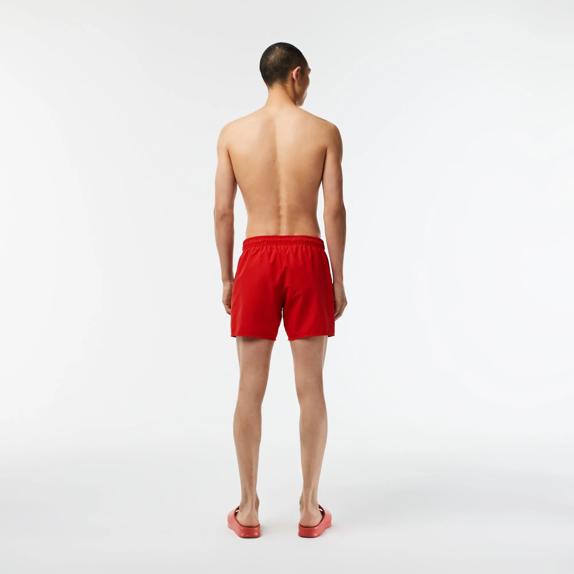 Lacoste Short de bain rouge léger à séchage rapide