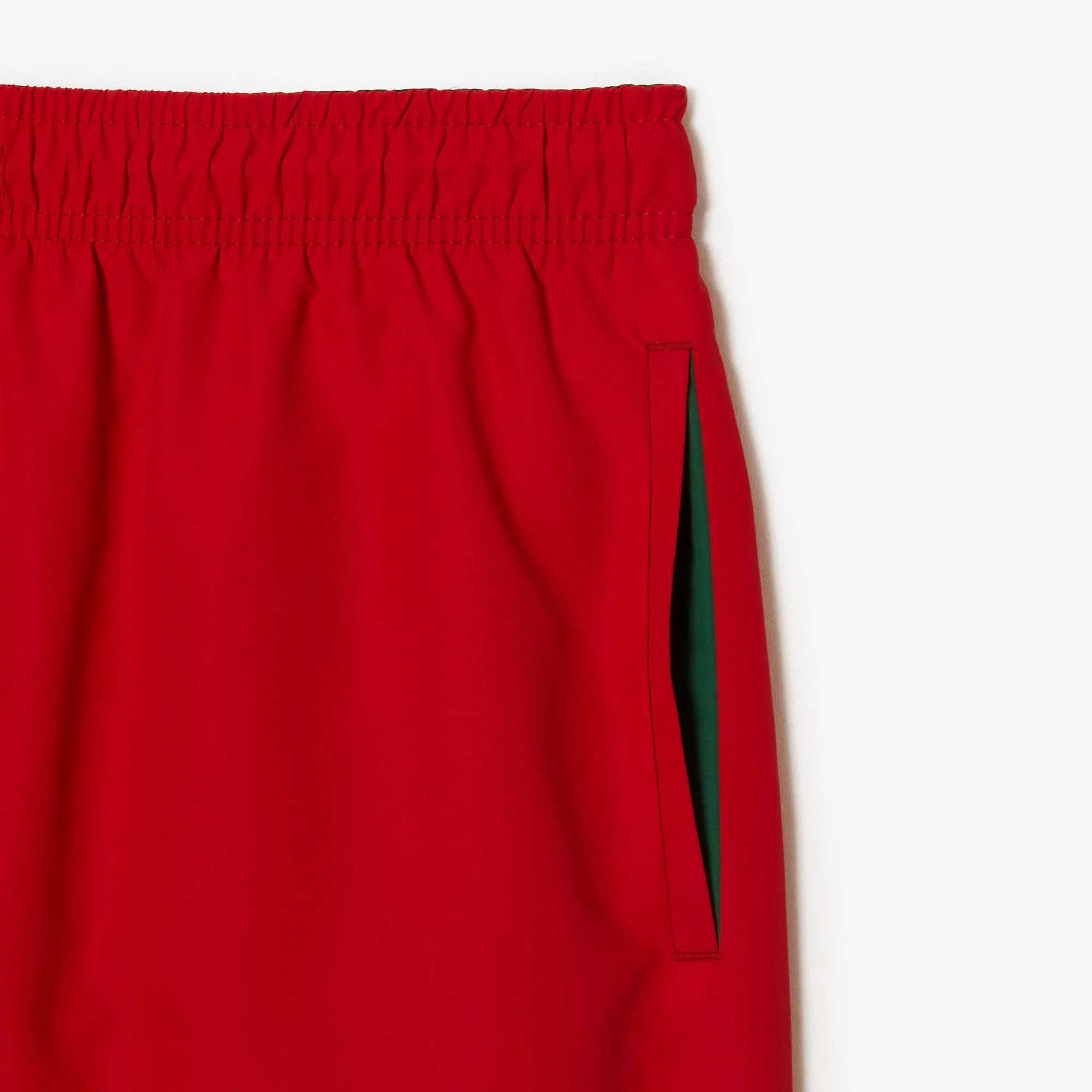 Lacoste Short de bain rouge léger à séchage rapide